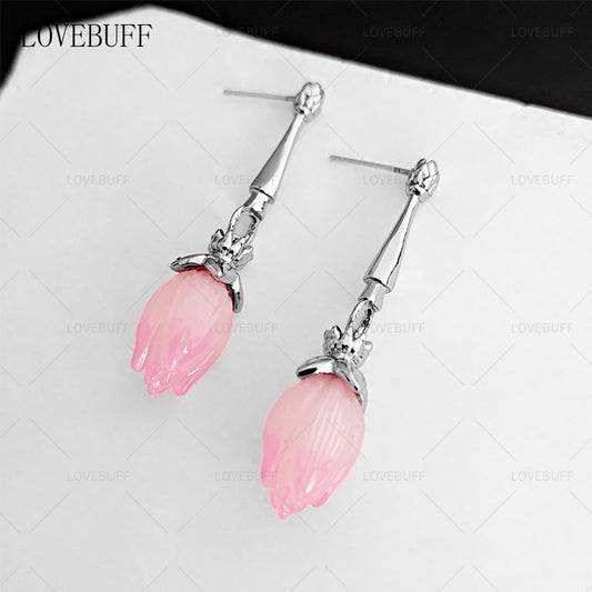 LOVEBUFF Love and Deepspace Caleb Netherlord Lotus Bell Inspired Earrings