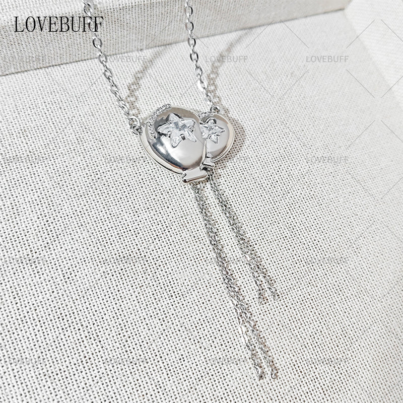 LOVEBUFF Platinum Plated Copper Balloon Pendant Necklace