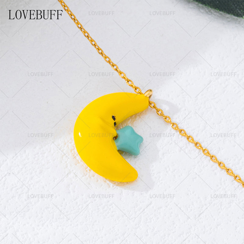 LOVEBUFF Love and Deepspace Xavier Moon Star Pendant Necklace