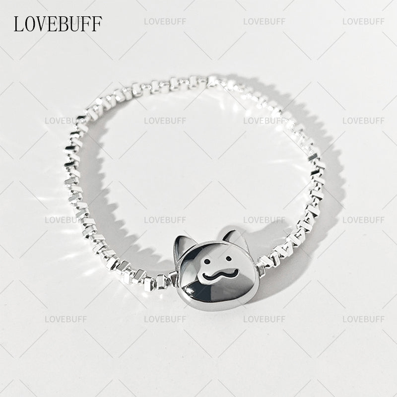 LOVEBUFF Love And Deepspace Sylus Double-sided Grumpy-Happy Cat Bracelet