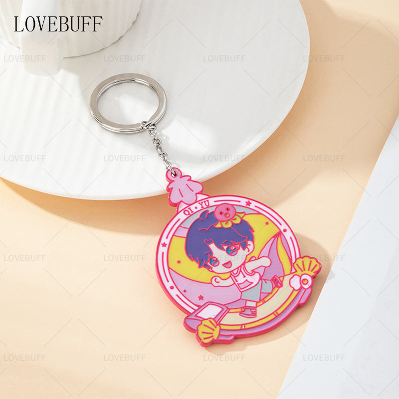 LOVEBUFF love and Deepspace Workout Rafayel Zayne Xavier Sylus Medal Badge Pendant Bag Charm Keychain