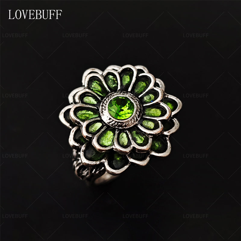 Dark Souls 3 Chloranthy Ring Inspired Green Flower Finger Ring