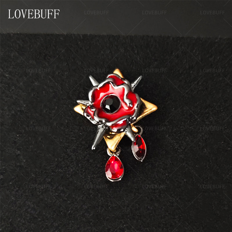 LOVEBUFF Path to Nowhere Coquelic Corn Poppy Red Flower Earrings