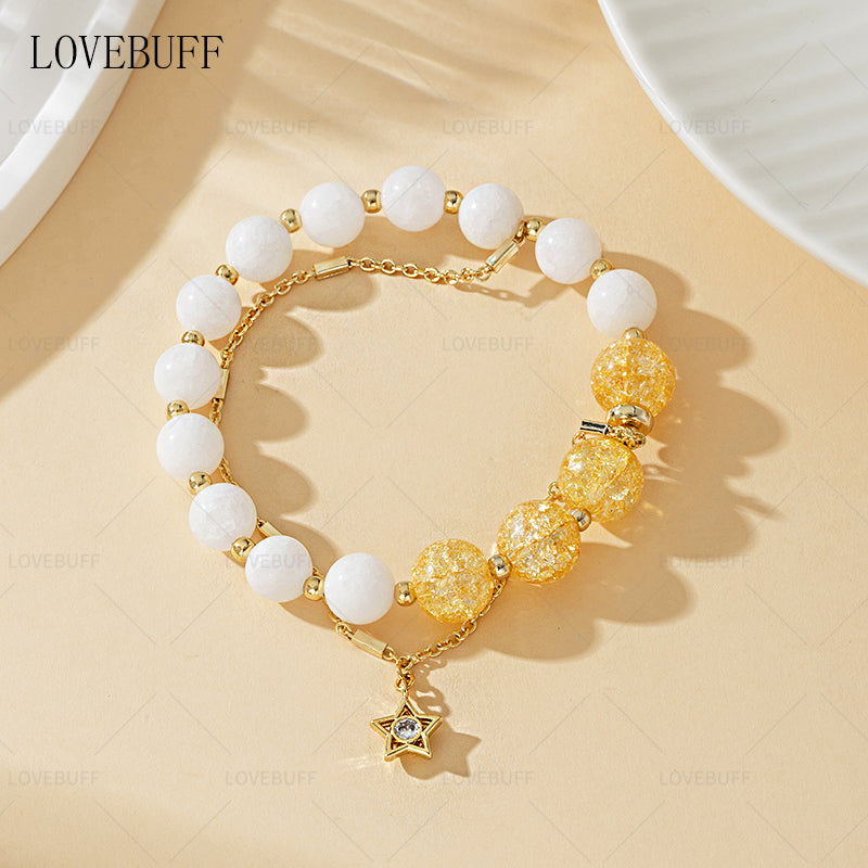 LOVEBUFF Love And Deepspace Xavier Secret Promise Winter's Sun Star Charm Beaded Bracelet