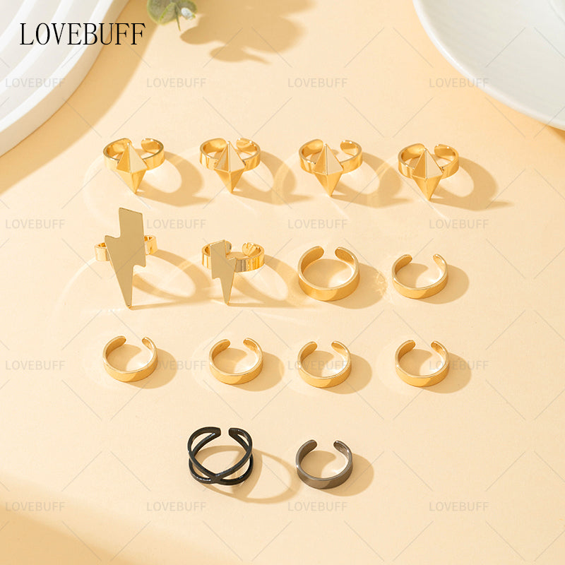 LOVEBUFF Genshin Impact Xilonen Cosplay Accessories 14pc Ring Set