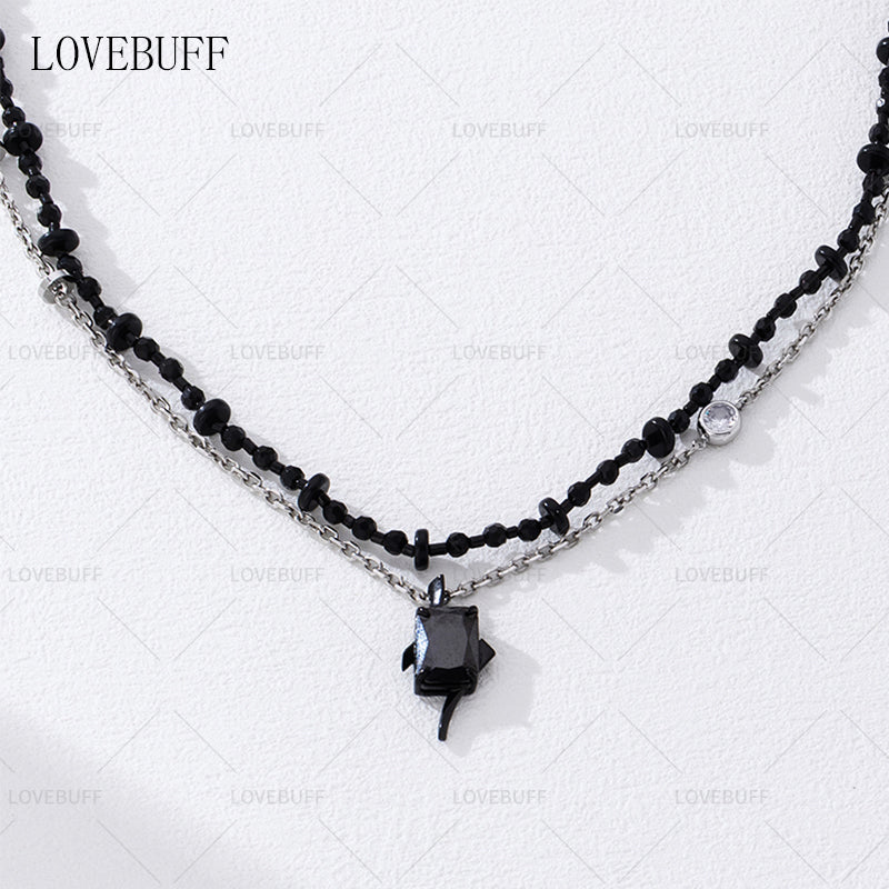 LOVEBUFF LAD Sylus Where Hearts Live MC's  Beads Metal Chain Layered Necklace