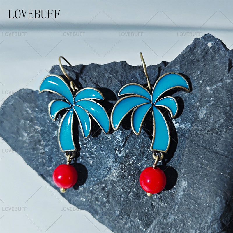 LOVEBUFF LAD You and Midsummer Caleb Clearwind Glide MC's Coconut Tree Beads Earrings