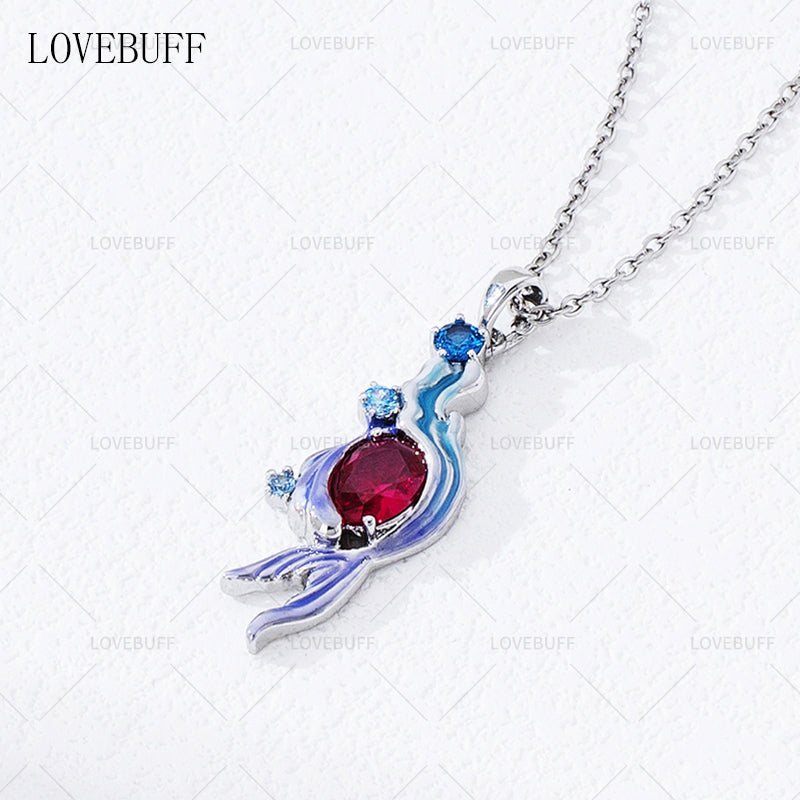 LOVEBUFF Love and Deepspace LaDs Rafayel Mermaid Bond Mark Inspired Fish Pendant Necklace