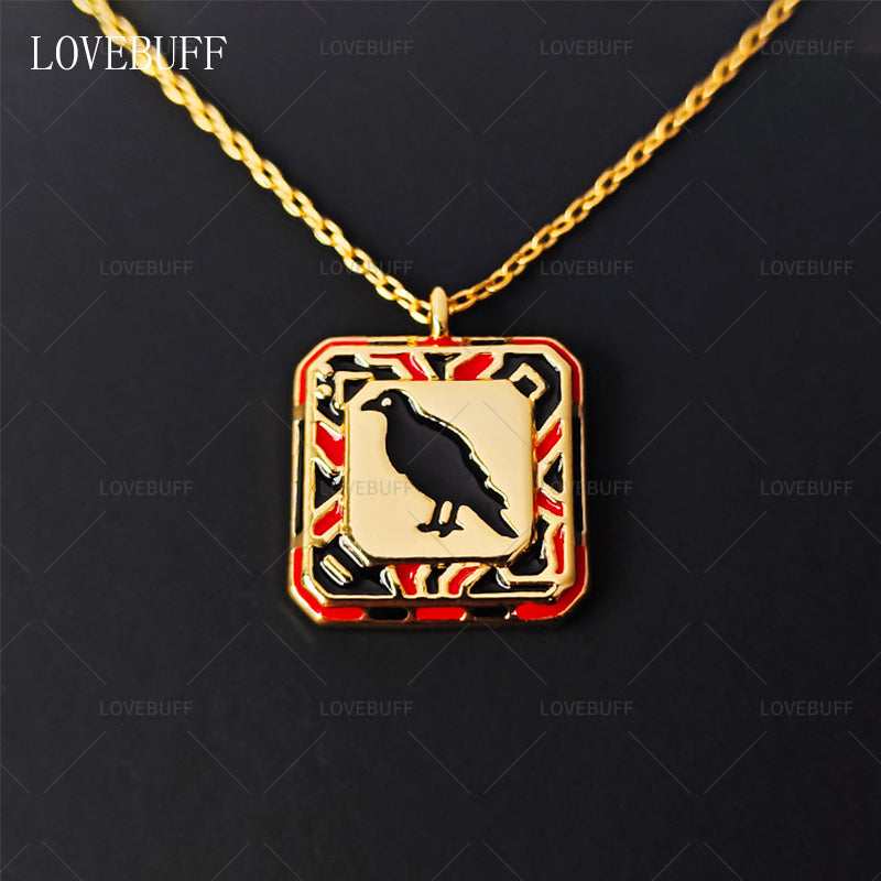 LOVEBUFF Love and Deepspace Sylus Crow Chip Inspired Necklace