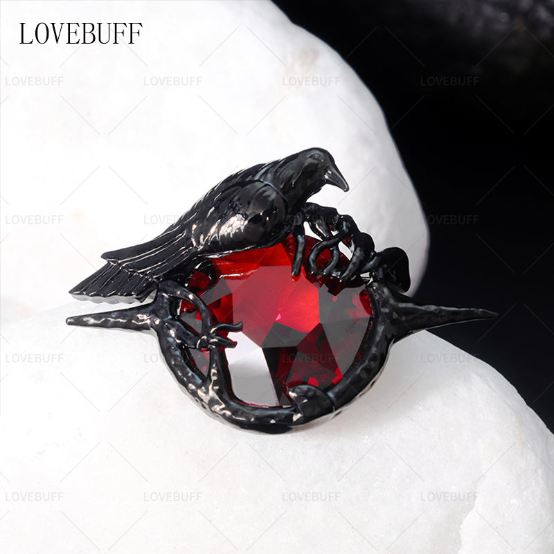 LOVEBUFF LAD Sylus Mephisto Crow Brooch Inspired Enamel Pin