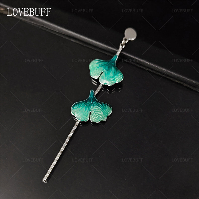 LOVEBUFF Where Winds Meet Chen Shen Cosplay Ginkgo Biloba Leaf Earrings