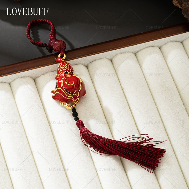 LOVEBUFF Black Myth: Wukong Trailblazer's Scarlet Gourd Inspired Solid Copper Pendant Keychain Bag Charm