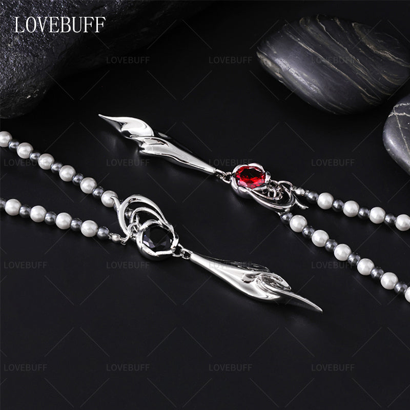 LOVEBUFF LAD Spring and Flowers Caleb Floating Floraletter Beaded Necklace