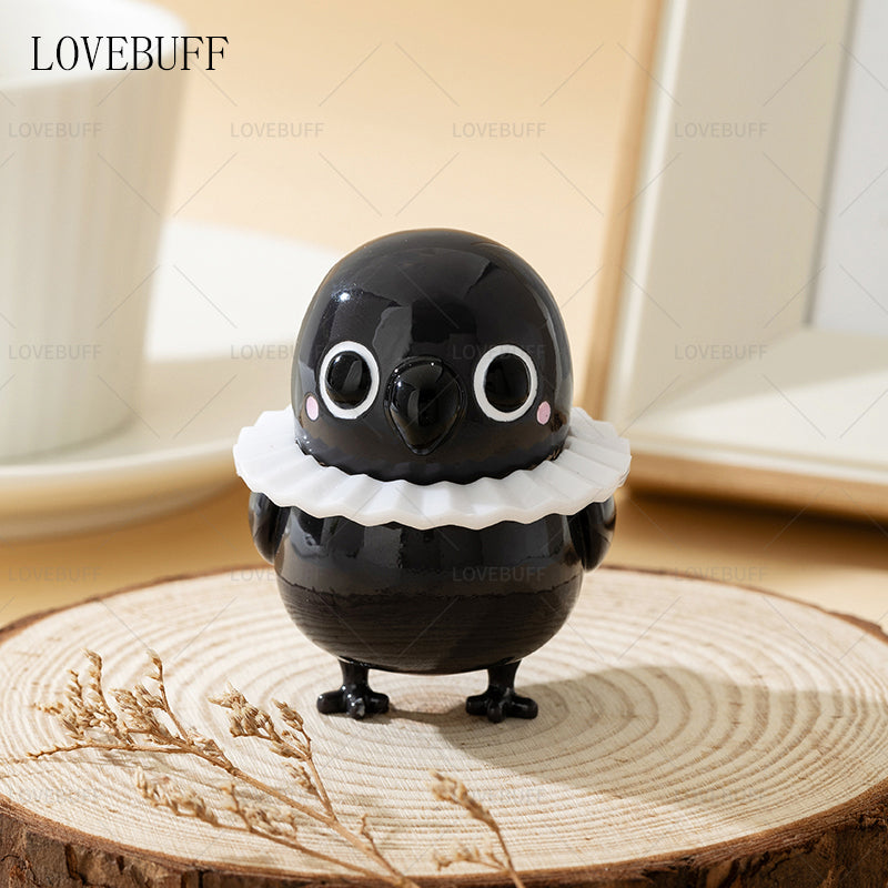 LOVEBUFF love and Deepspace Sylus's Grumpy Crow Figurine Collectible Desk Decor Phone Charm