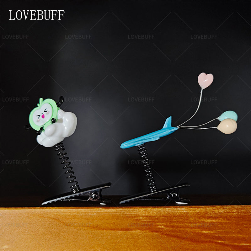 LOVEBUFF LAD Caleb Apple Airplane Hair Clip 2pc Set