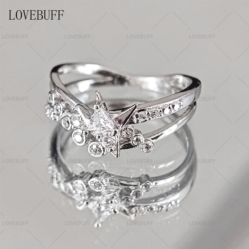 LOVEBUFF LAD Caleb Rafayel Sylus Xavier Zayne Wedding Ring Inspired Silver Band