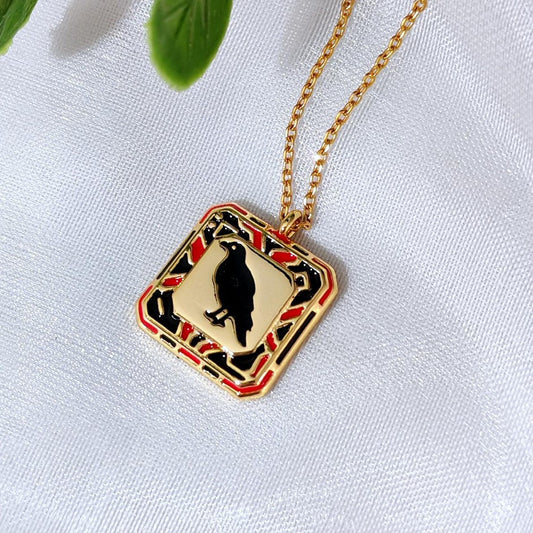 LOVEBUFF Love and Deepspace Sylus Crow Chip Inspired Necklace