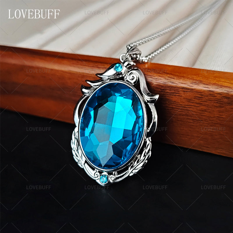 LOVEBUFF Identity V Cryptic Notes Cursed Sapphire Inspired Necklace