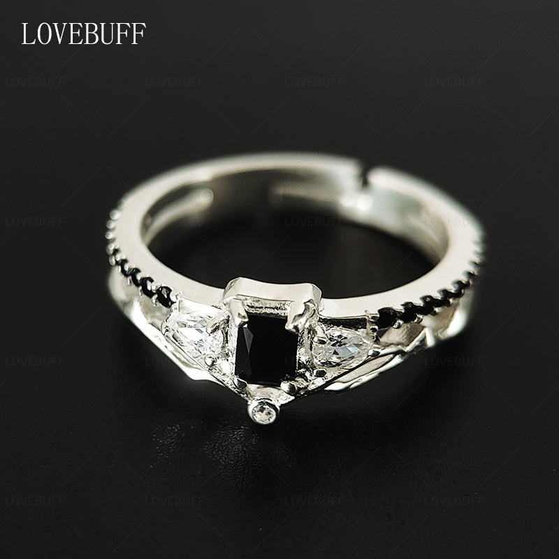 LOVEBUFF Love and Deepspace Sylus Affinity 100 Ring Inspired Silver Open Ring Wedding Bands