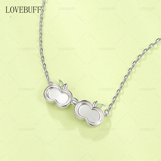 Love and Deepspace Caleb Apple Shaped Goggles Inspired Silver Necklace