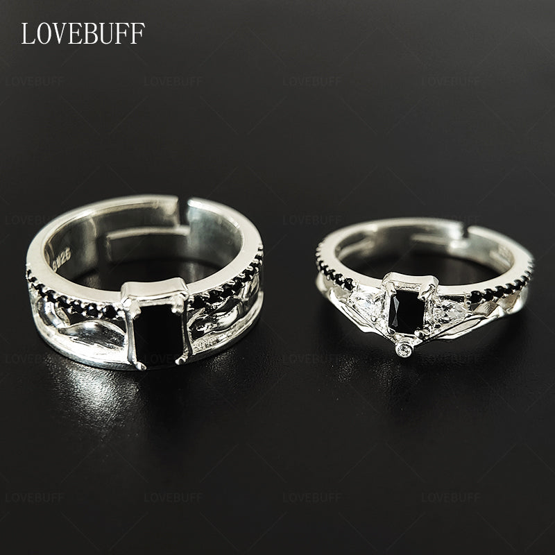 LOVEBUFF Love and Deepspace Sylus Affinity 100 Ring Inspired Silver Open Ring Wedding Bands