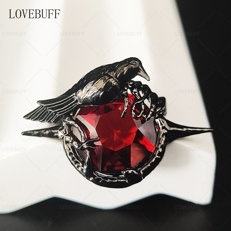 LOVEBUFF Love And Deepspace Sylus Mephisto Crow Brooch Inspired Enamel Pin