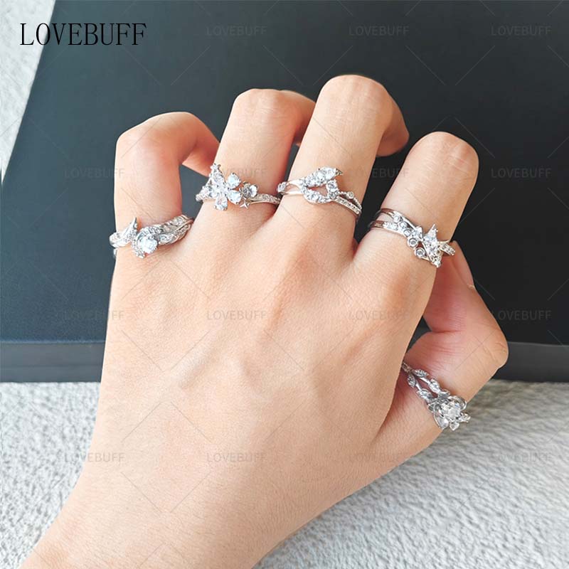 LOVEBUFF Love and Deepspace Caleb Rafayel Sylus Xavier Zayne Wedding Ring Inspired Silver Closed Band