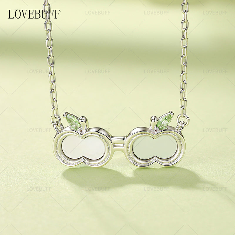 Love and Deepspace Caleb Apple Shaped Goggles Inspired Silver Necklace