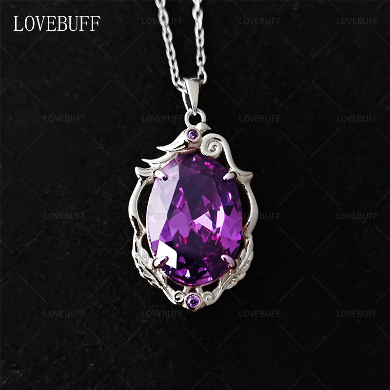 LOVEBUFF Identity V Cryptic Notes Cursed Sapphire Inspired Dainty Necklace