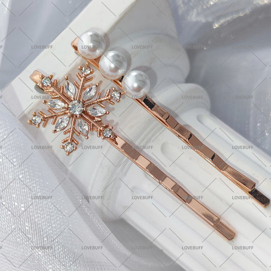 LOVEBUFF LAD Zayne Affinity 115 Snowflake Peal Hair Pin 2pc Set