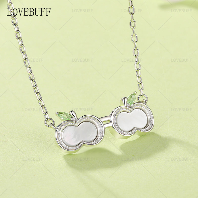Love and Deepspace Caleb Apple Shaped Goggles Inspired Silver Necklace