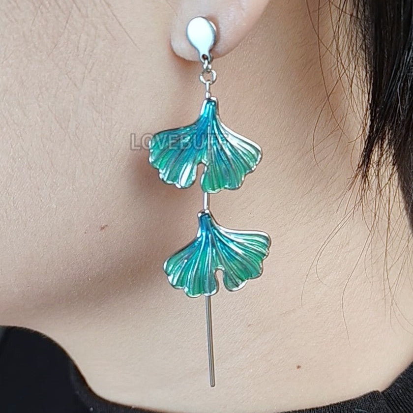 LOVEBUFF Where Winds Meet Chen Shen Cosplay Ginkgo Biloba Leaf Earrings