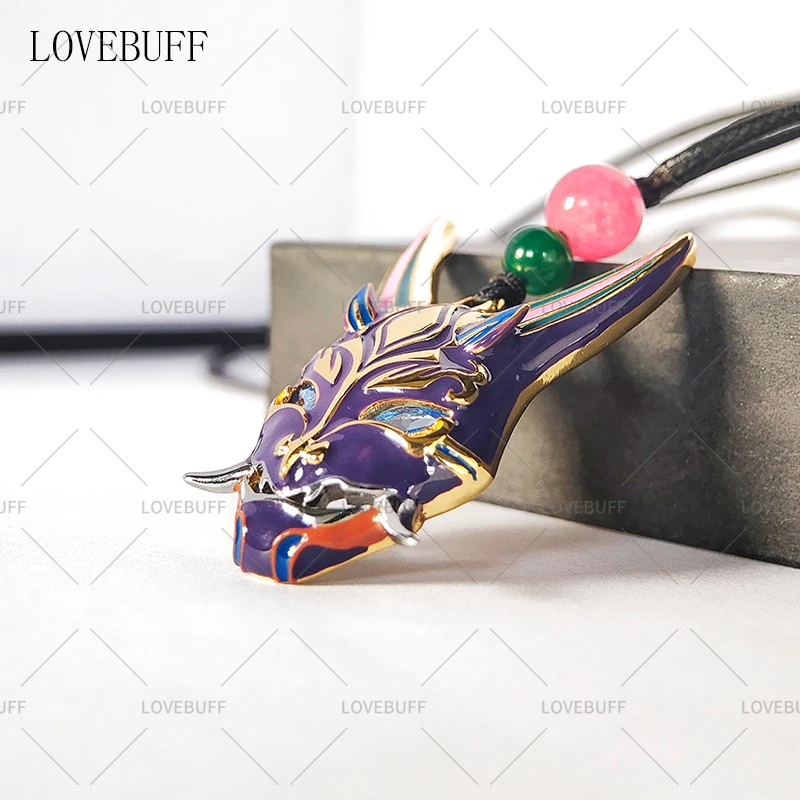 LOVEBUFF Genshin Impact Xiao Mask Inspired Pendant Necklace