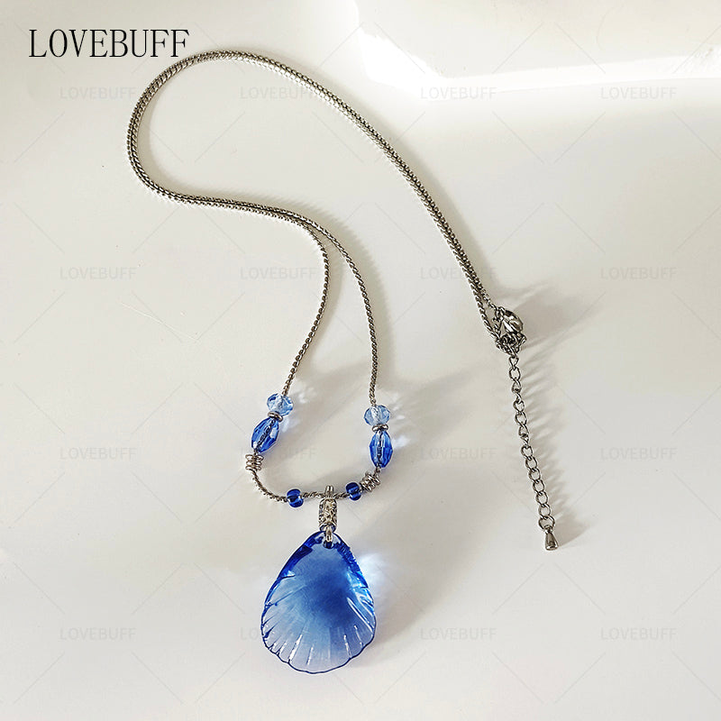 LOVEBUFF Love And Deepspace Rafayel Bule Shell Pendant Necklace