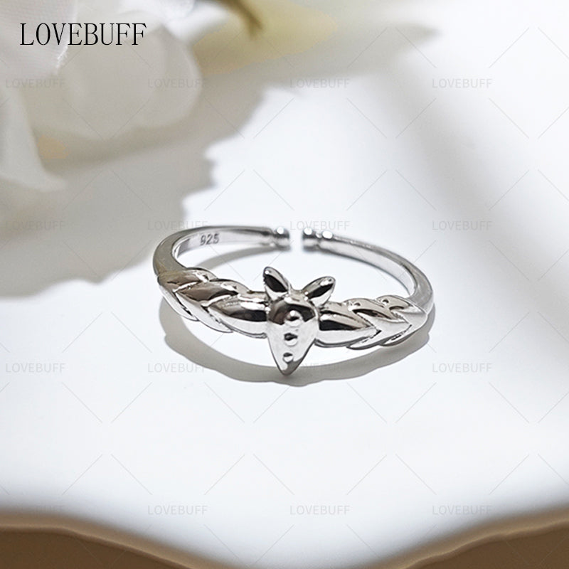 LOVEBUFF Frieren: Beyond Journey's End Fern Echeveriasimulans Rose Inspired Adjustable Ring