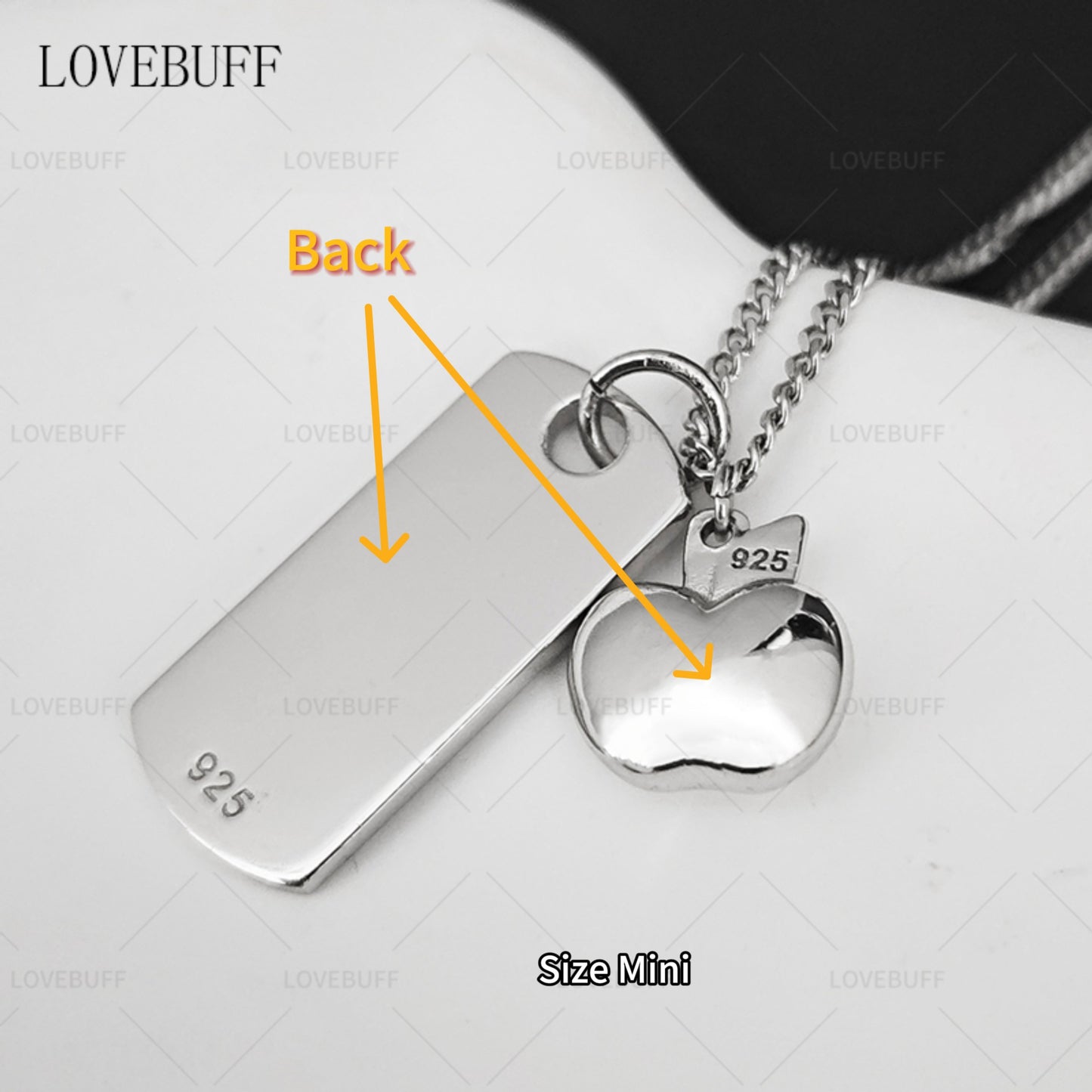 LOVEBUFF Love and Deepspace Caleb When U Come Back & Apple Pendants Necklace