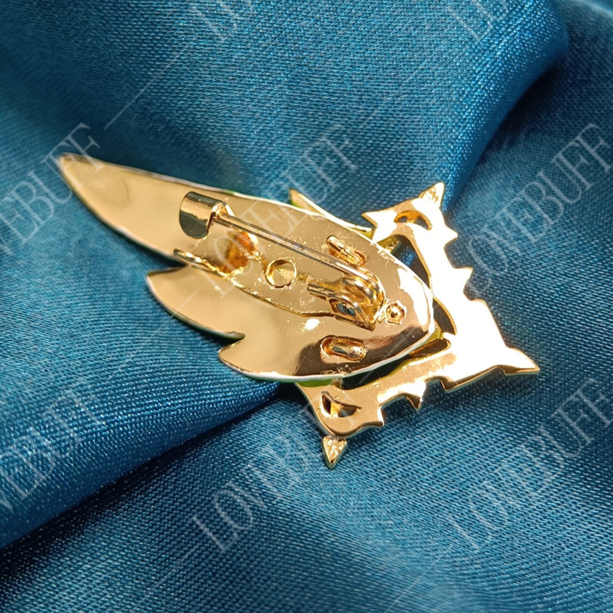 LOVEBUFF Genshin Artefacto Broche de plumas de flecha viridiscente