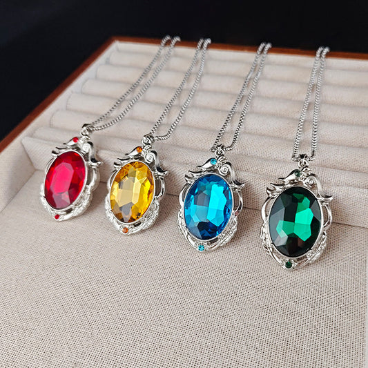 LOVEBUFF Identity V Cryptic Notes Cursed Sapphire Inspired Long Necklace