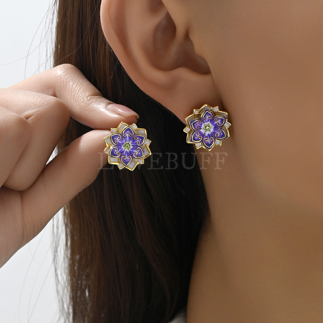 LOVEBUFF Genshin Impact Ay-Khanoum's Myriad Artifact Inspired Earrings
