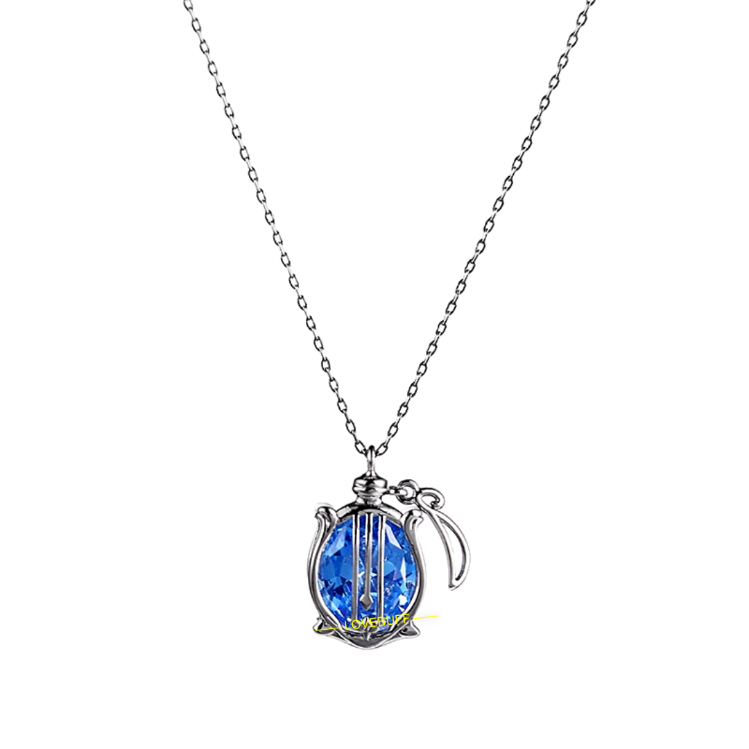 LOVEBUFF Genshin Impact Artifact Wanderer's String-Kettle Inspired Gem Pendant Necklace