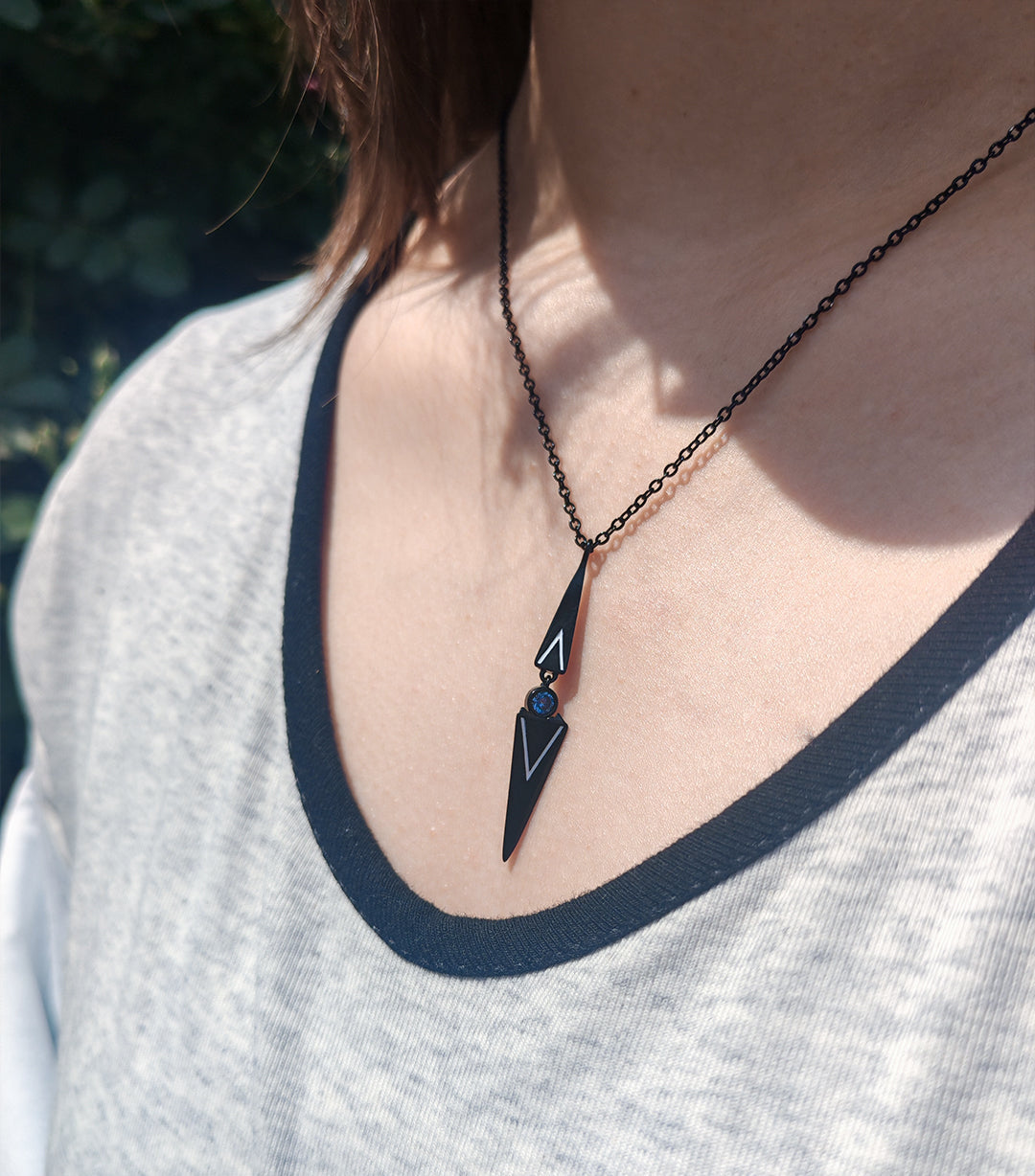 LOVEBUFF Path to Nowhere Shalom Schorl Inspired Necklace