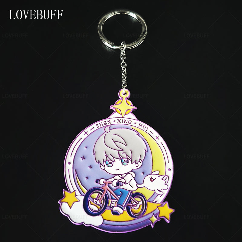 LOVEBUFF love and Deepspace Workout Rafayel Zayne Xavier Sylus Medal Badge Pendant Bag Charm Keychain