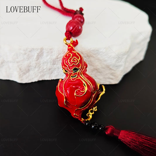 LOVEBUFF Black Myth: Wukong Trailblazer's Scarlet Gourd Inspired Solid Copper Pendant Keychain Bag Charm