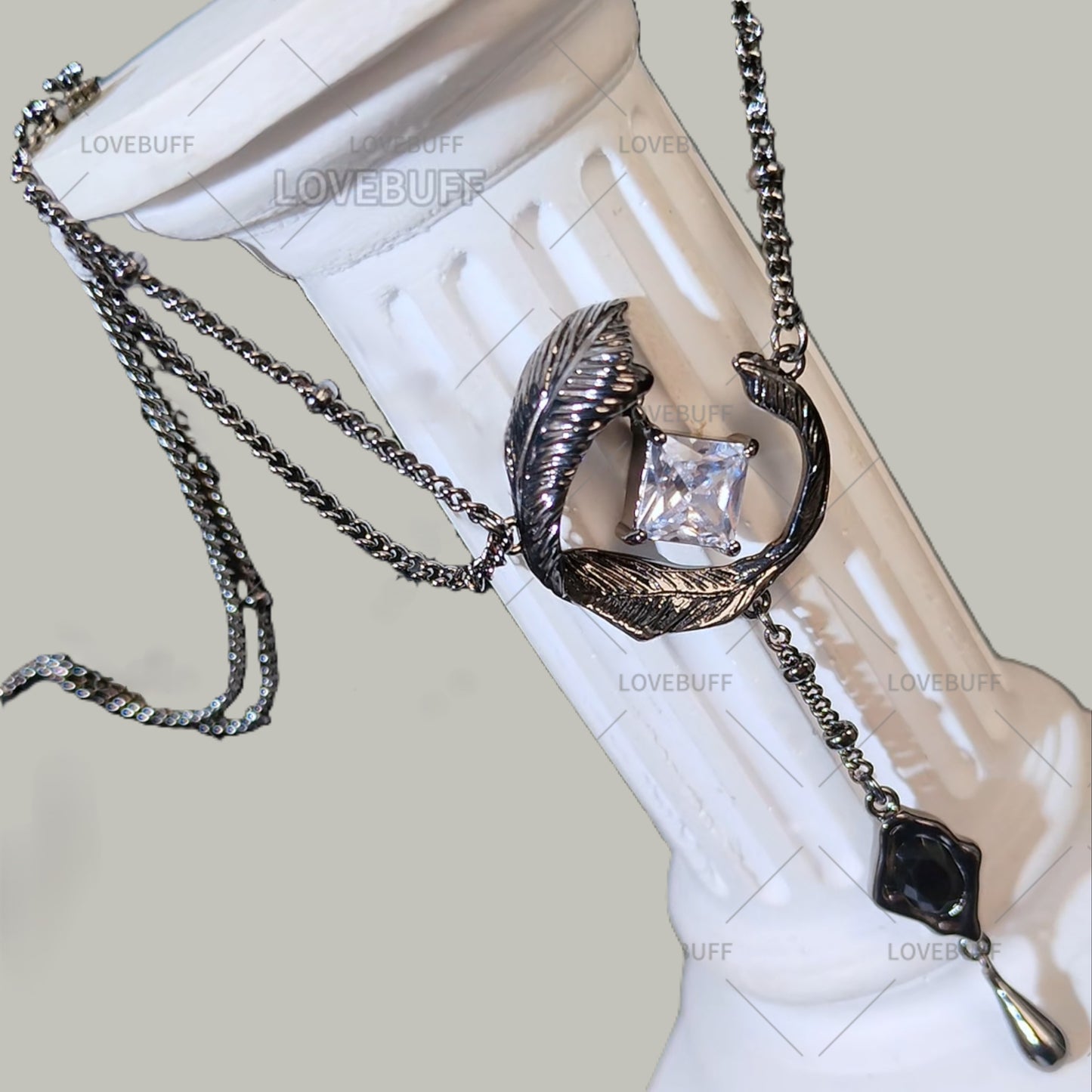 LOVEBUFF LAD Sylus Where Hearts Live MC's Feather Belt Chain Waist Belly Chain & Necklace