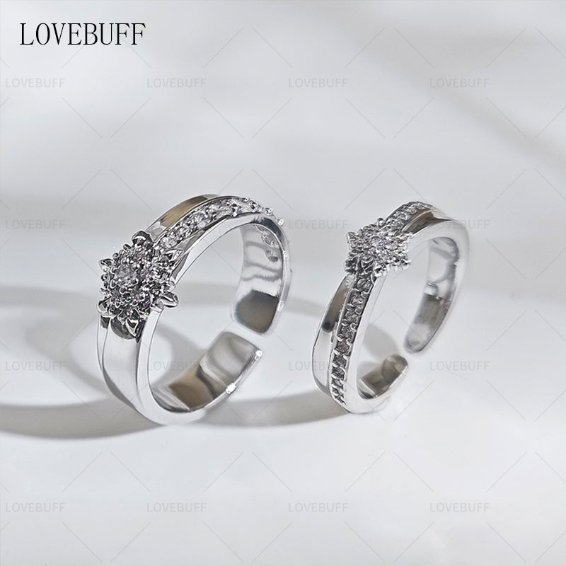 LOVEBUFF Love and Deepspace LAD 100 Affinity Zayne Ring Inspired Platinum Plated Copper Wedding Bands (Version 2.0)