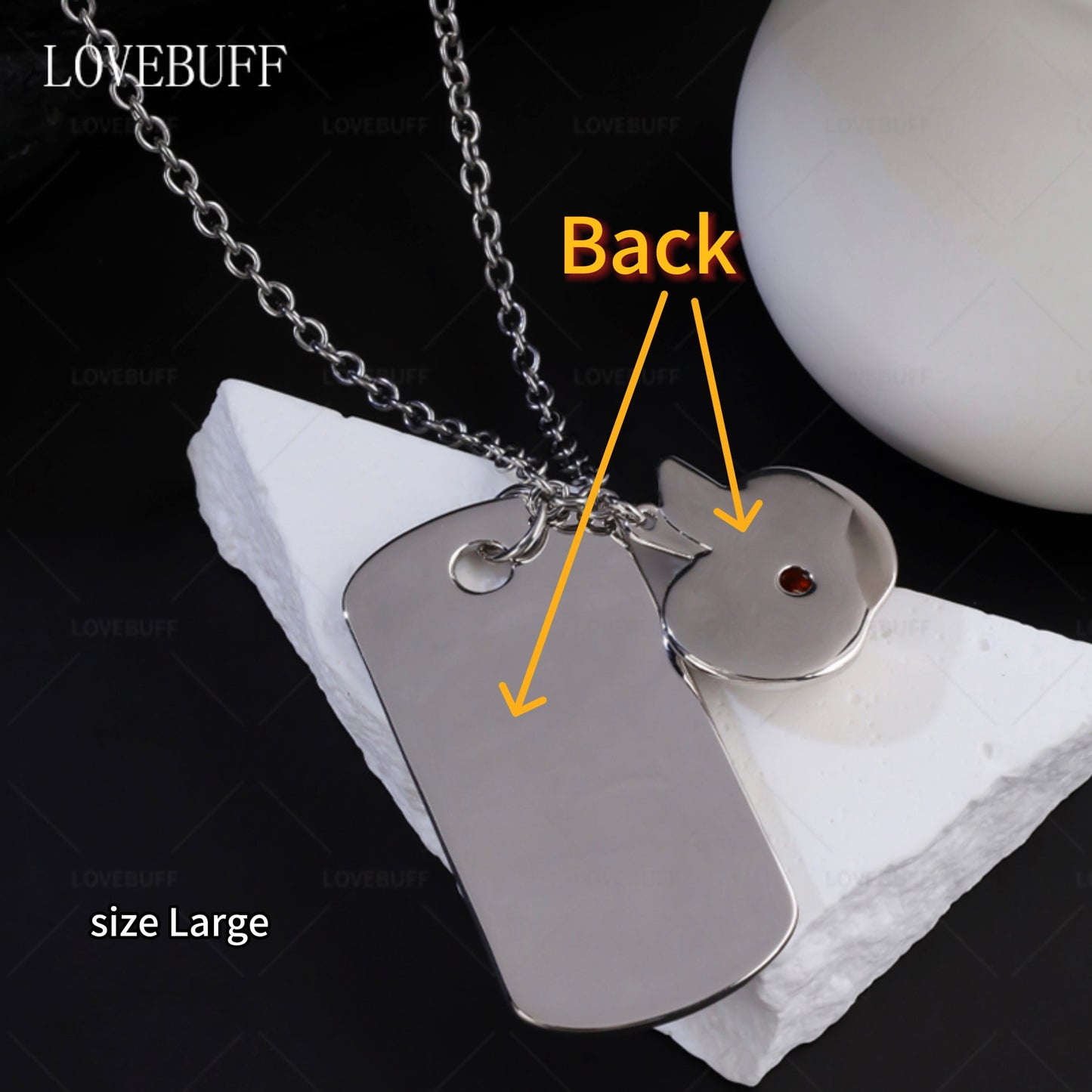 LOVEBUFF Love and Deepspace Caleb When U Come Back & Apple Pendants Necklace