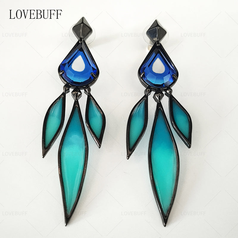 LOVEBUFF Honkai: Star Rail Aventurine Earring에서 영감을 받은 드롭 귀걸이