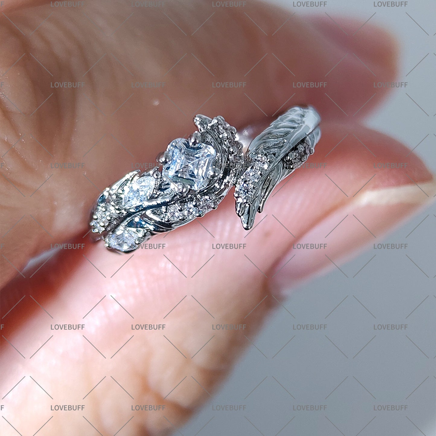 LOVEBUFF LAD Caleb Rafayel Sylus Xavier Zayne Wedding Ring Inspired Silver Band