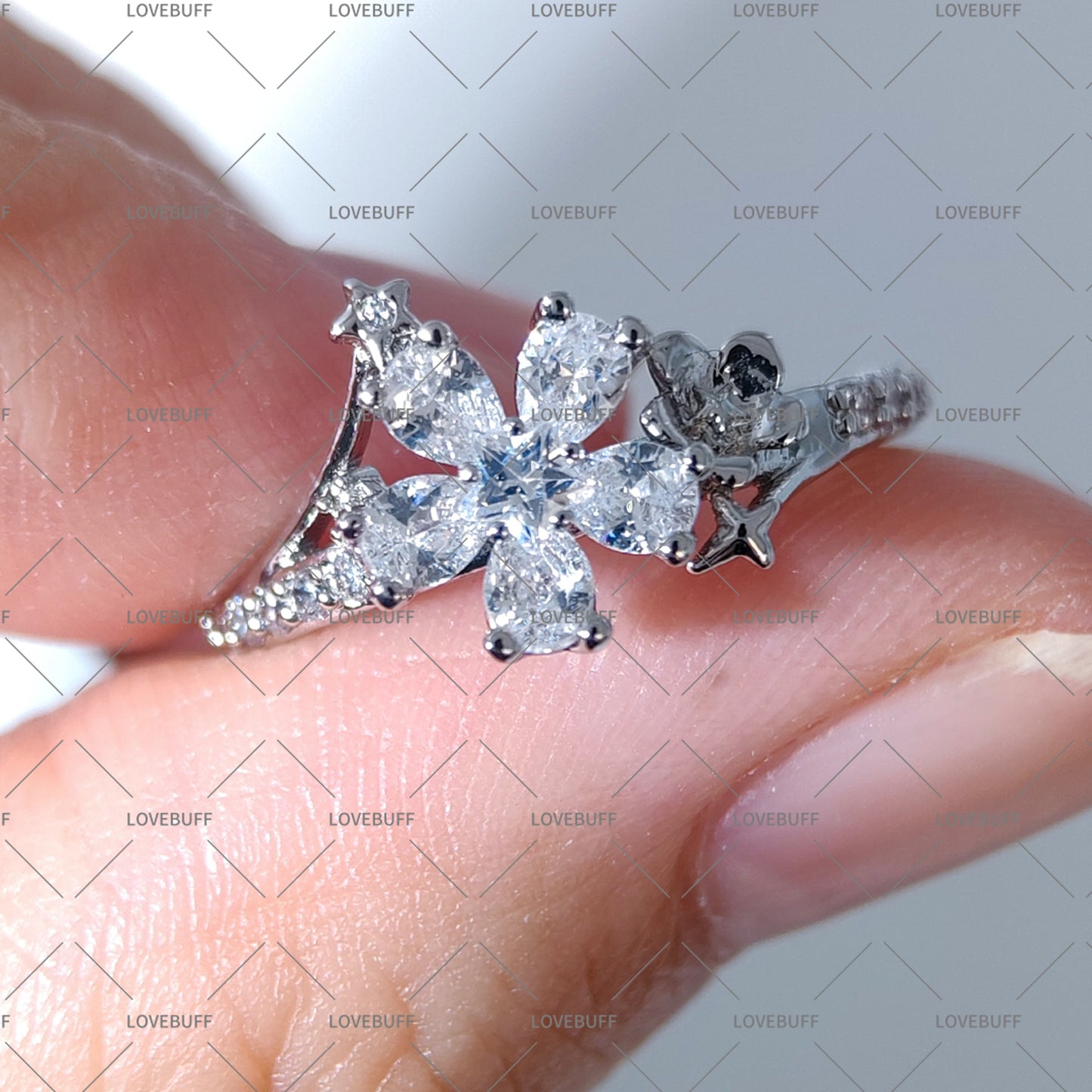 LOVEBUFF LAD Caleb Rafayel Sylus Xavier Zayne Wedding Ring Inspired Silver Band